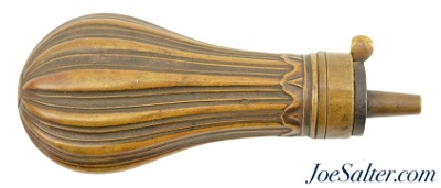 Antique Fluted Pistol Powder Flask - Image 1 of 5
