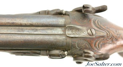 Pair of 18th Century Double Barrel Howdah Pistols Converted to Percussion Pre-Rev War - Image 11 of 15