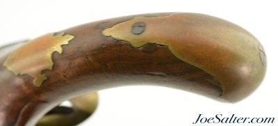 Pair of 18th Century Double Barrel Howdah Pistols Converted to Percussion Pre-Rev War - Image 10 of 15