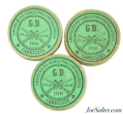 3 French Pistol Percussion Caps GAUPILLAT 300pc - Image 1 of 5