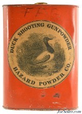Duck Shooting Gunpowder 1 lb Tin Hazard Powder Co.