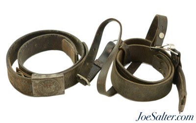 WWI and WWII German "GOTT MITT UNS" Belts w/ Buckle and Strap - Image 1 of 9