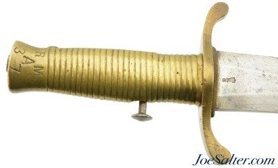 RMA Marked British Pattern 1837 Brunswick Rifle Bayonet by Enfield - Image 7 of 12