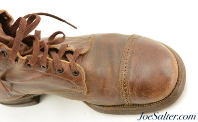 Original WWII US Army Triple Buckle Cavalry Boots Size 10 ½ - Image 3 of 8