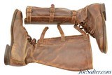 Original WWII US Army Triple Buckle Cavalry Boots Size 10 ½ - Image 1 of 8
