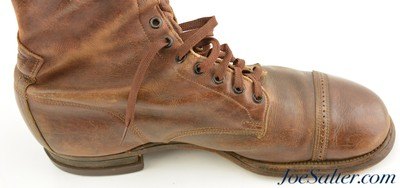 Original WWII US Army Triple Buckle Cavalry Boots Size 10 ½ - Image 4 of 8
