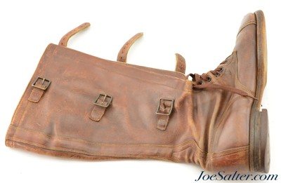 Original WWII US Army Triple Buckle Cavalry Boots Size 10 ½ - Image 7 of 8