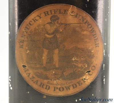 Antique Kentucky Rifle Gunpowder Hazard Powder Company 1 lb Tin - Image 2 of 5