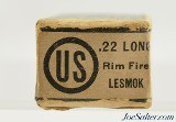 Sealed! US Cartridges Co. Gallery 22 Long Lesmok Ammo Lowell Mass - Image 5 of 6