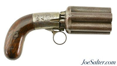 Belgian Large Bore Underhammer Pepperbox by Gilles Mariette of Liege - Image 1 of 13