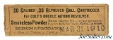 Sealed! Frankford Arsenal 38 Cal. Ball Ammo Colt Double Action Revolver 1910 - 1 of 6