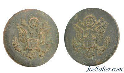 Original Pair of WWI US Army Cavalry Horse Bridle Eagle Rosettes - Image 1 of 2