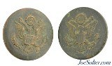 Original Pair of WWI US Army Cavalry Horse Bridle Eagle Rosettes - Image 1 of 2