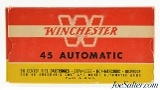 Excellent Immediate Post WWII Winchester 45 Auto Ammo Full Box - 1 of 7