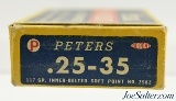 Peters High Velocity 25-35 Ammo Kings Mills Box 117 Grain SP - 3 of 7