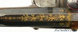 Beautiful Pair of French Gold Inlaid Traveling Pistols by Pierre Goullioud of St. Etienne - 13 of 15