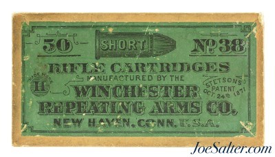 Excellent Sealed! Winchester 38 Short RF Black Powder Ammo Model 1885 - Image 1 of 6