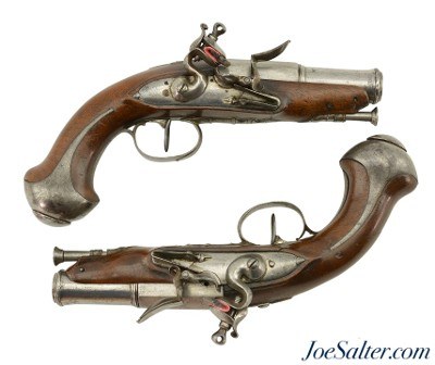 Pair of Unmarked Continental Flintlock Pocket Pistols - Image 1 of 15