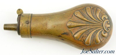 Antique Shell Style Pistol Powder Flask - Image 2 of 6