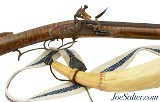 NH Made Full Stock New England Flintlock 45 Cal. Long Rifle & Custom Powder Horn - 1 of 15