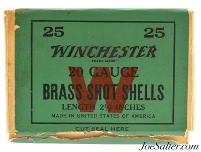 Excellent Full Box Winchester 20 Gauge Brass Shot Shells 2 ½ Inch Unfired - Image 3 of 6