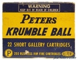 Peters Krumble Ball 22 Short Gallery Ammo Commerical 1962 Issue Full 250 Rds - Image 1 of 7