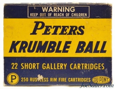 Peters Krumble Ball 22 Short Gallery Ammo Commerical 1962 Issue Full 250 Rds - Image 1 of 7