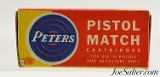 Peters Pistol Match 22 LR Ammunition Full Box 1953 Match Issues - 4 of 7