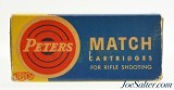 Peters Match 22 LR Ammo Full Box 1953 Issues "Unique" Bullet - 2 of 7
