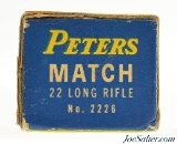 Peters Match 22 LR Ammo Full Box 1953 Issues "Unique" Bullet - 5 of 7