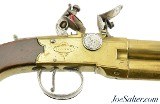 British Brass Frame Flintlock Tap-Action Pistol by J. & W. Richards - Image 3 of 12