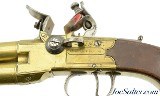 British Brass Frame Flintlock Tap-Action Pistol by J. & W. Richards - Image 6 of 12