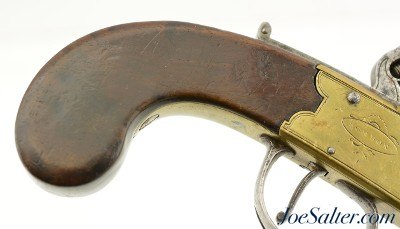 British Brass Frame Flintlock Tap-Action Pistol by J. & W. Richards - Image 2 of 12