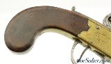 British Brass Frame Flintlock Tap-Action Pistol by J. & W. Richards - Image 2 of 12
