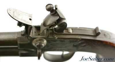 British Iron Frame Tap-Action Flintlock Pistol by Bates of London - Image 10 of 14