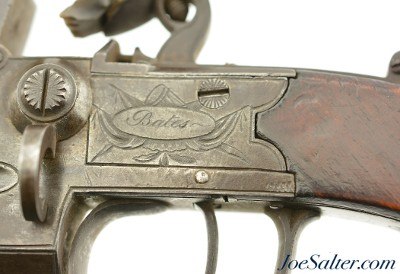 British Iron Frame Tap-Action Flintlock Pistol by Bates of London - Image 7 of 14