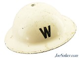 Canadian Civil Defense Brodie Helmet MkII Warden 1938 - Image 1 of 5