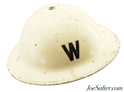 Canadian Civil Defense Brodie Helmet MkII Warden 1938 - Image 1 of 5