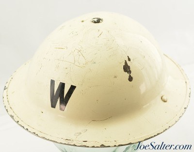 Canadian Civil Defense Brodie Helmet MkII Warden 1938 - Image 2 of 5