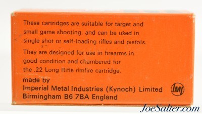 IMI Eley Club 22 LR Ammunition Kynoch England Full Box 1960's - Image 4 of 4