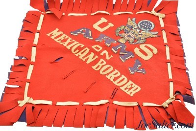 Rare Felt US Army on the Mexican Border Pillow Cover Circa 1915 - Image 1 of 5