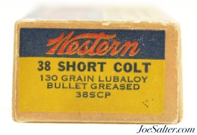 Western 38 Short Colt Ammo "Bullseye" Target Logo Box Lubaloy 50 Rds - Image 5 of 7