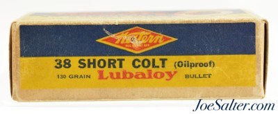 Western 38 Short Colt Ammo "Bullseye" Target Logo Box Lubaloy 50 Rds - Image 2 of 7