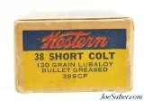 Western 38 Short Colt Ammo "Bullseye" Target Logo Box Lubaloy 50 Rds - Image 3 of 7