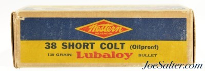 Western 38 Short Colt Ammo "Bullseye" Target Logo Box Lubaloy 50 Rds - Image 4 of 7