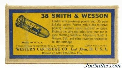 Full Box Western "Bullseye" Target Logo 38 S&W Ammo Lubaloy Bullet - Image 6 of 7