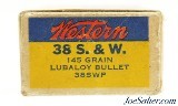 Full Box Western "Bullseye" Target Logo 38 S&W Ammo Lubaloy Bullet - Image 5 of 7