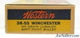 Western "Bullseye" 38-55 Ammo Full Box 255 Grain Soft Point Lubaloy - 2 of 6