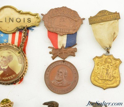 G.A.R. Encampment Medals and Ribbons Mass Illinois WI Iowa Detroit - Image 6 of 10