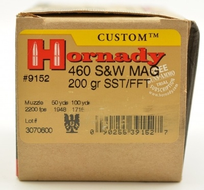 Hornady Custom 460 S&W Mag 200gr. SST/FFT 20 Rnds - Image 3 of 3